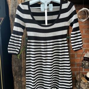 Takeout Black and White Striped Top